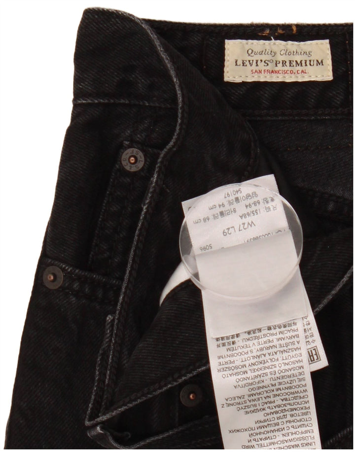 Blugi drepti, slim, cu talie înaltă, pentru femei LEVI'S, L27 L29, bumbac negru