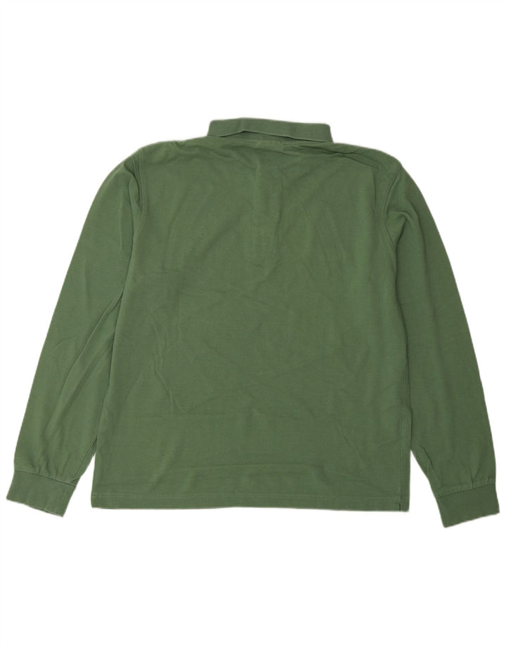 Tricou polo pentru bărbați CONTE OF FLORENCE, cu mânecă lungă, de culoare normală, verde mediu