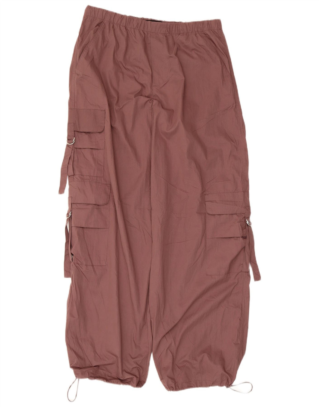 Pantaloni cargo pentru femei cu picioare largi Zara Mediu L28 L30 Poliester maro