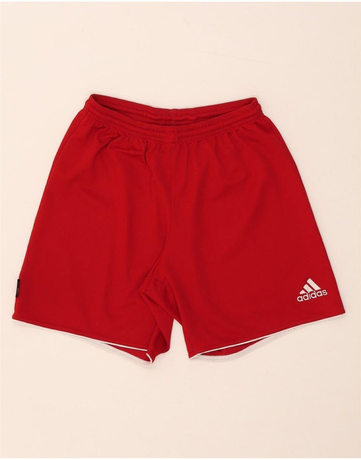 Pantaloni scurți sport pentru bărbați Adidas Climalite, poliester roșu mic
