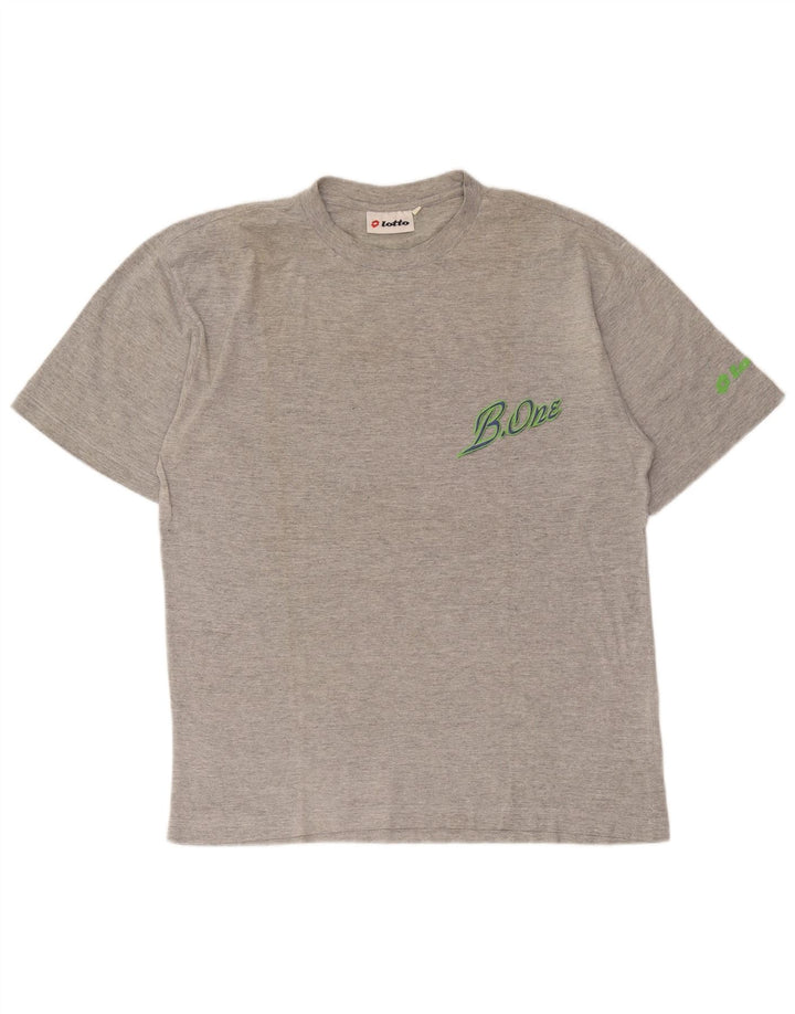 Tricou grafic pentru bărbați Lotto Top din bumbac gri mediu