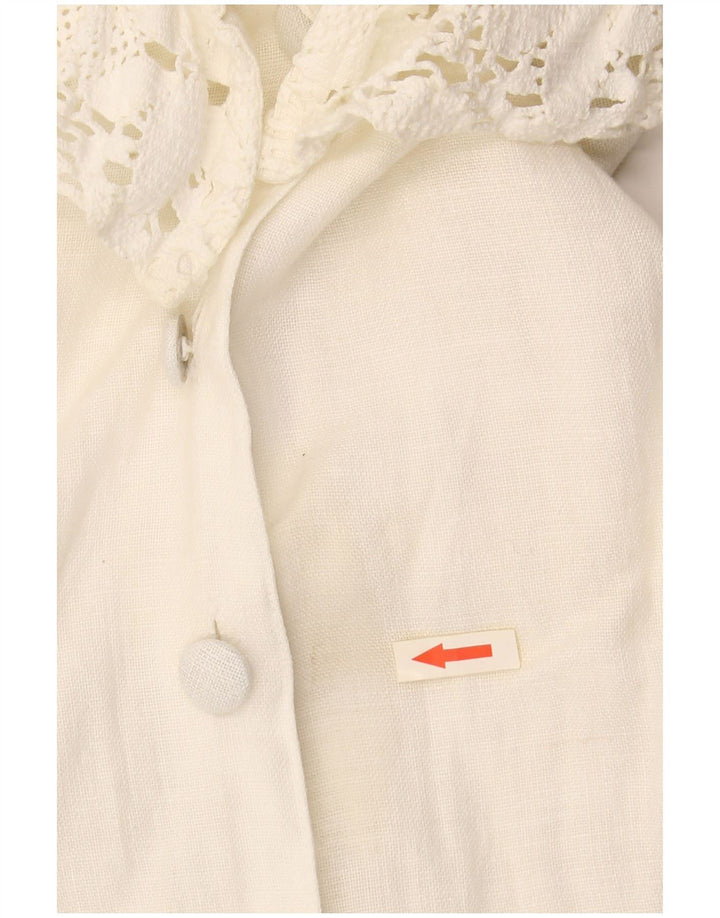 HESS FRACKMANN Bluză cămașă cu mâneci 3/4 pentru femei EU 38 In alb mediu mediu