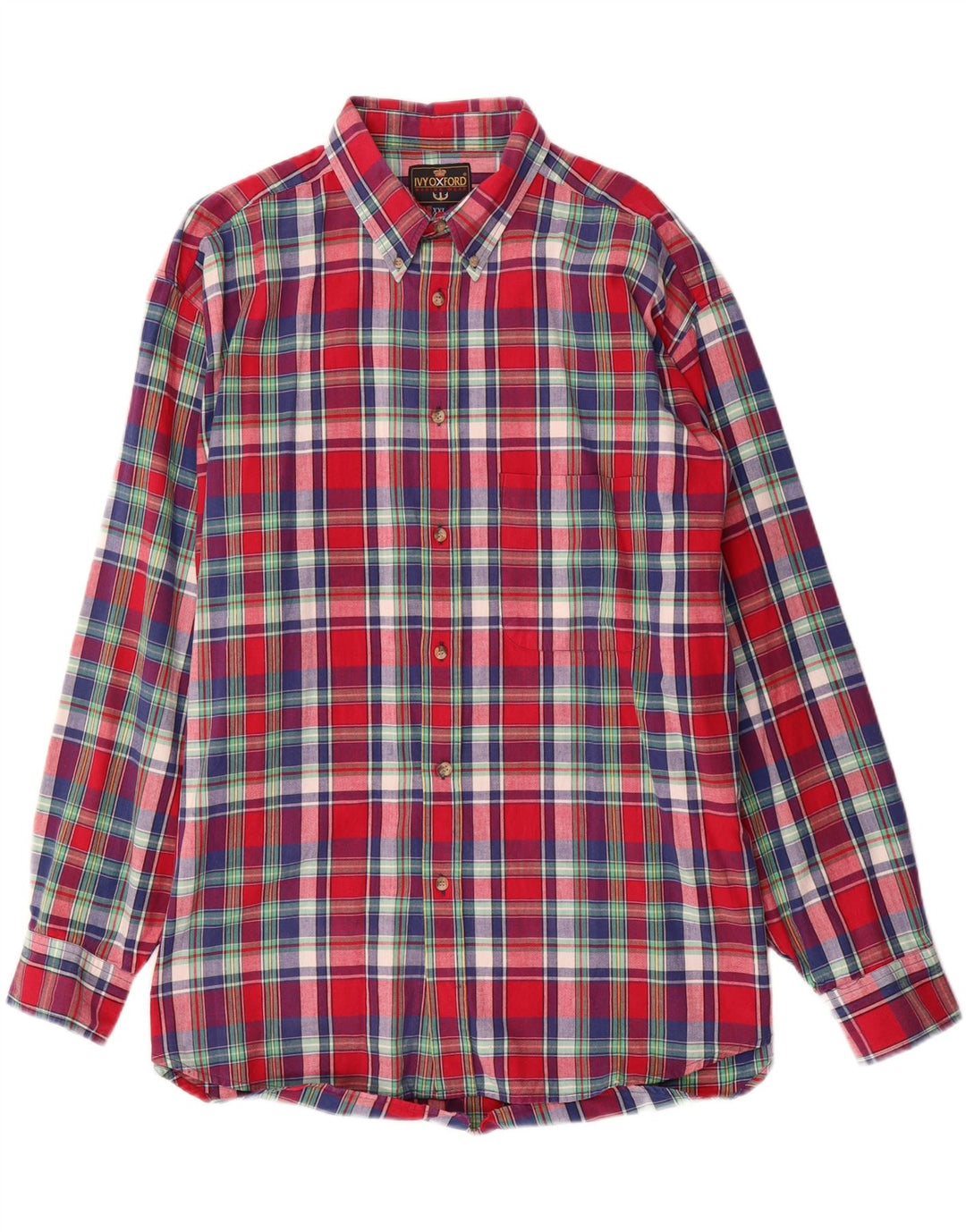 Cămașă pentru bărbați Ivy Oxford 2XL, bumbac cu carouri multicolore