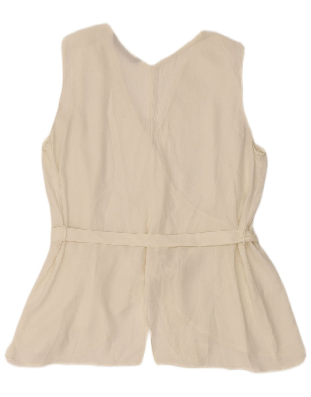 Bluză fără mâneci pentru femei Zara UK 18 XL Alb