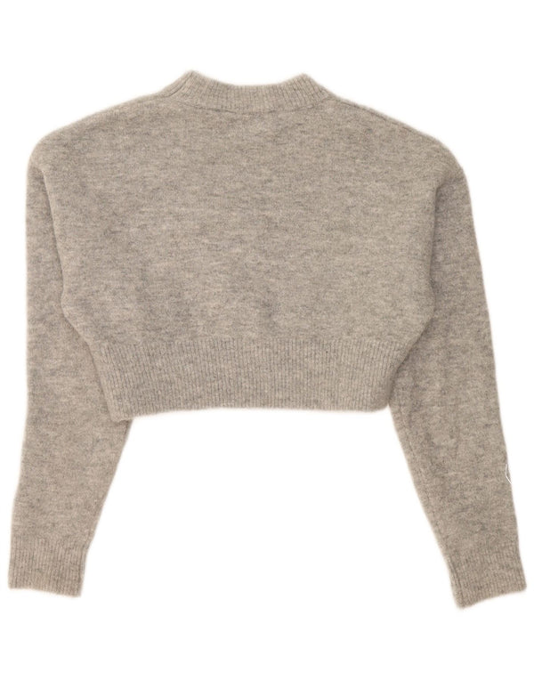 Pulover pentru damă Zara Crop Crew Deck Pulover UK 10 Mic, gri, pete
