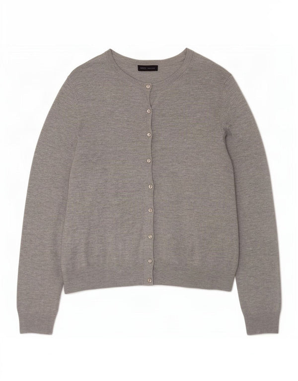 Pulover cardigan pentru femei Marks & Spencer UK 14 mare, gri, viscoză cu pături