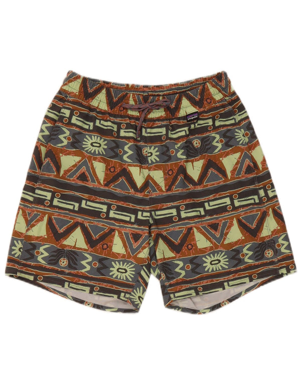 Pantaloni scurti sport Patagonia pentru femei UK 6 XS poliester geometric multicolor