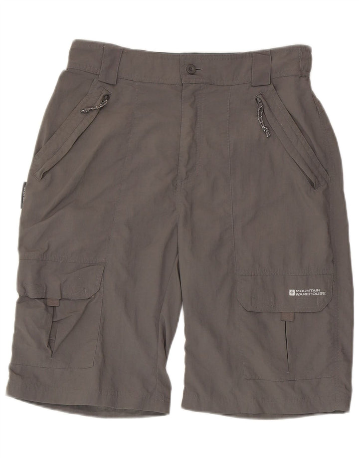 Pantaloni scurți cargo pentru bărbați Mountain Warehouse W30, nailon gri mediu