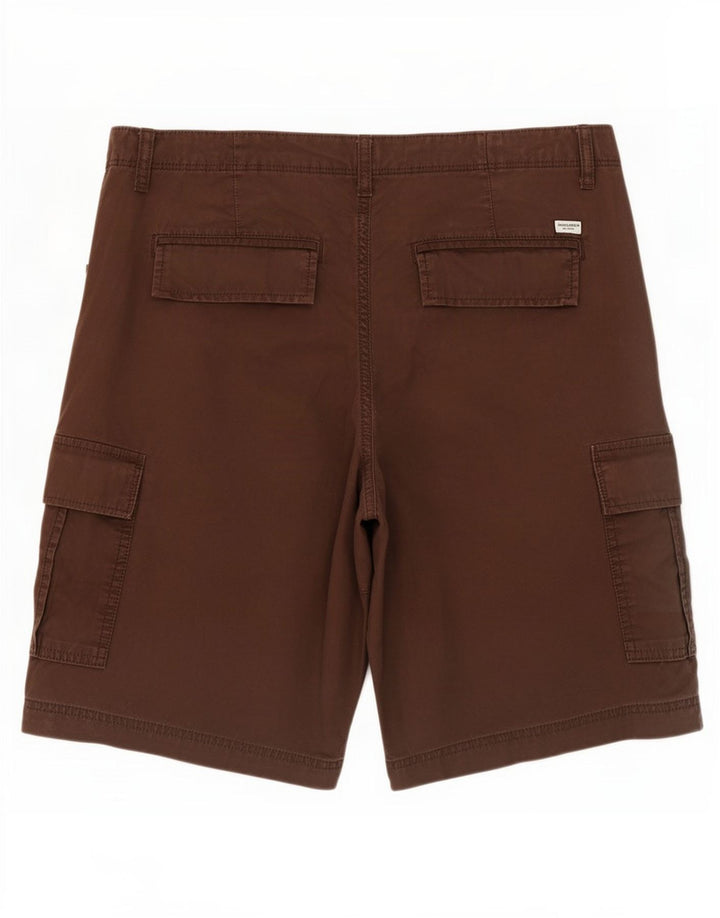 Pantaloni scurti cargo Jack & Jones pentru bărbați, mari W34, bumbac maro