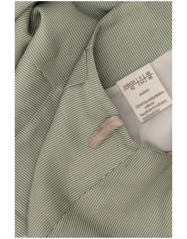 Fusta evazată pentru femei Vintage IT 46 Large W30 Poliester cu dungi verzi