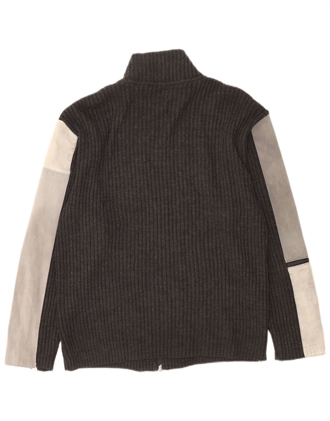 Pulover cardigan pentru bărbați Sasch XL, gri, acrilic, bloc de culoare