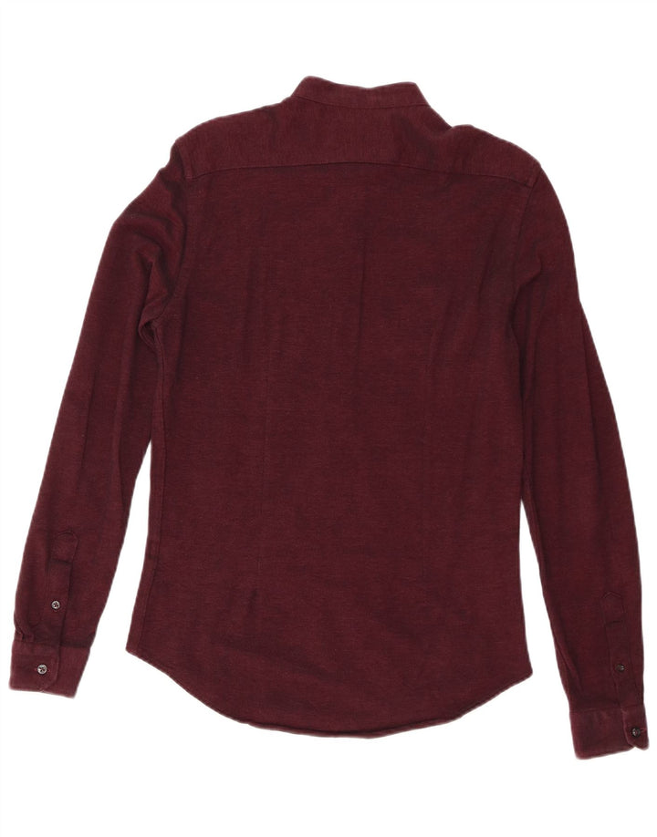 Cămașă pentru bărbați Zara Slim Fit Maroon mic