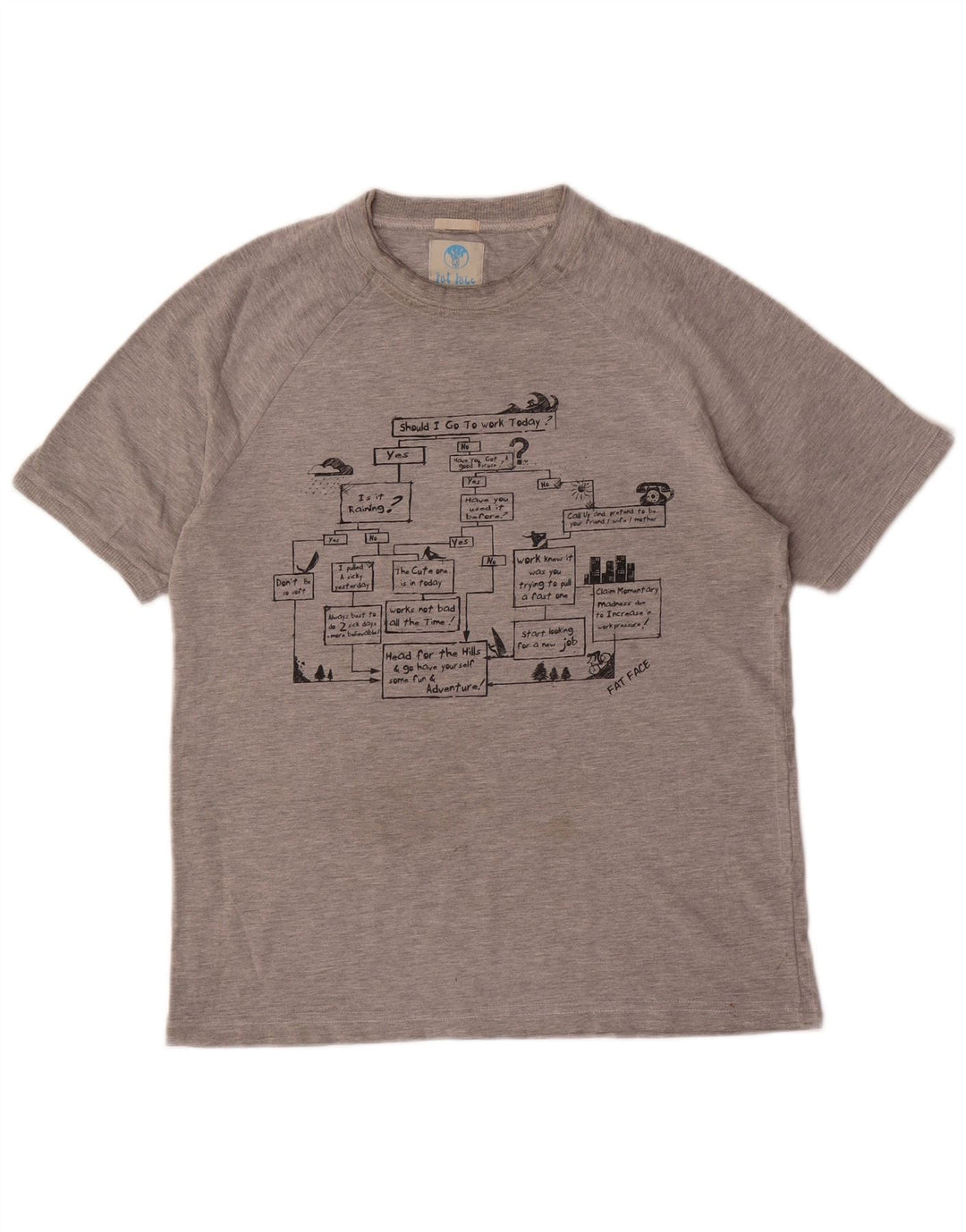 Tricou grafic pentru bărbați Fat Face Top mic gri