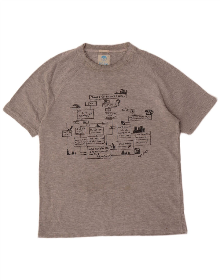 Tricou grafic pentru bărbați Fat Face Top mic gri