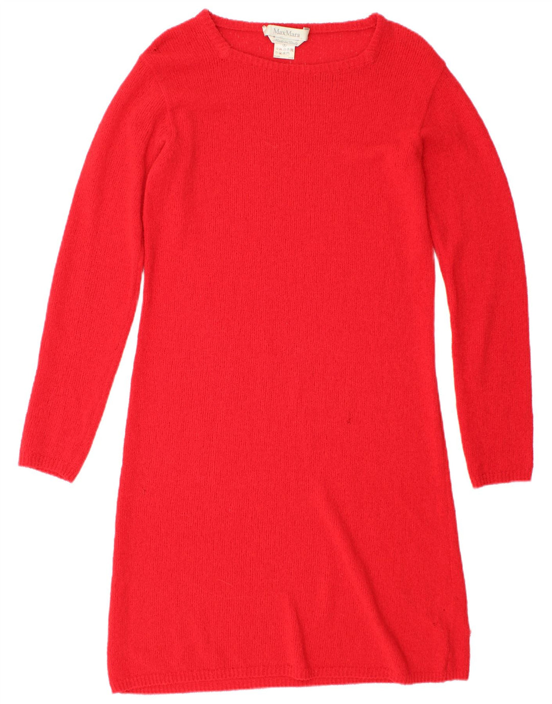 Max Mara Rochie Jumper cu mânecă lungă pentru femei UK 12 Medium Red