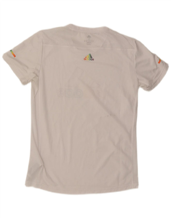 Tricou grafic pentru alergare Adidas pentru bărbați Top Medium Alb Poliester