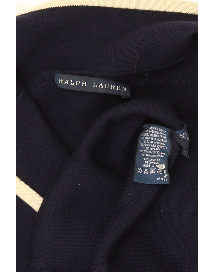 Jachetă Blazer pentru femei Ralph Lauren cu 3 nasturi UK 14 Medium Bleumarin