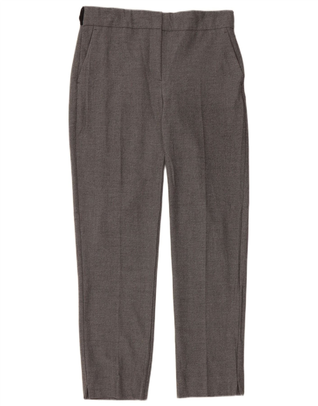 Pantaloni Chino Drepți Zara Femei Mici L26 L27 Gri Poliester
