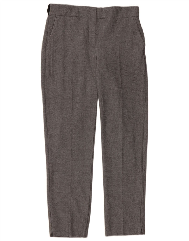 Pantaloni Chino Drepți Zara Femei Mici L26 L27 Gri Poliester