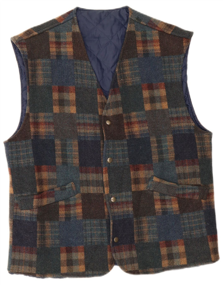 Vestă Vintage Bărbați IT 48 Medium Multicolor Lână Check