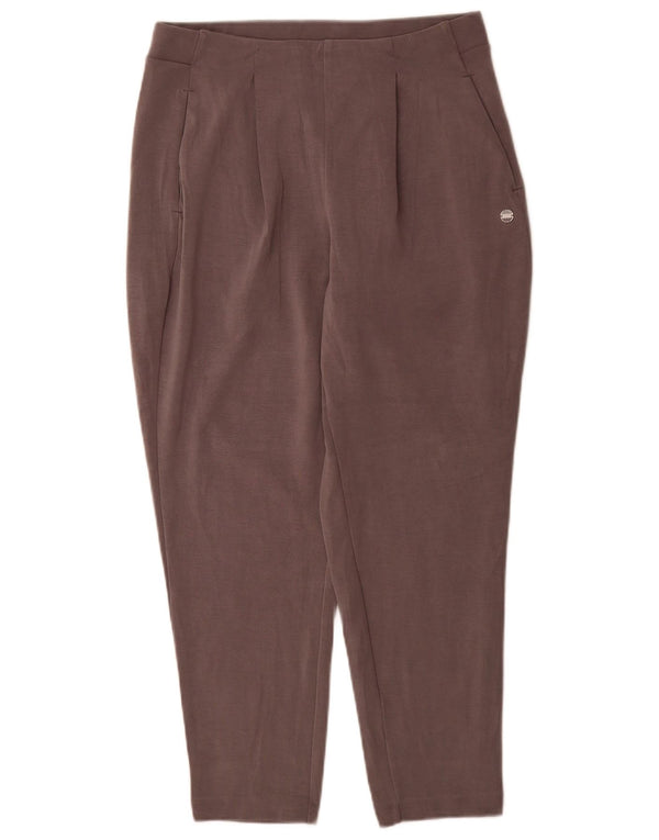 Pantaloni tăiați conici pentru femei Superdry UK 14 Large W34 L27 Gri modal