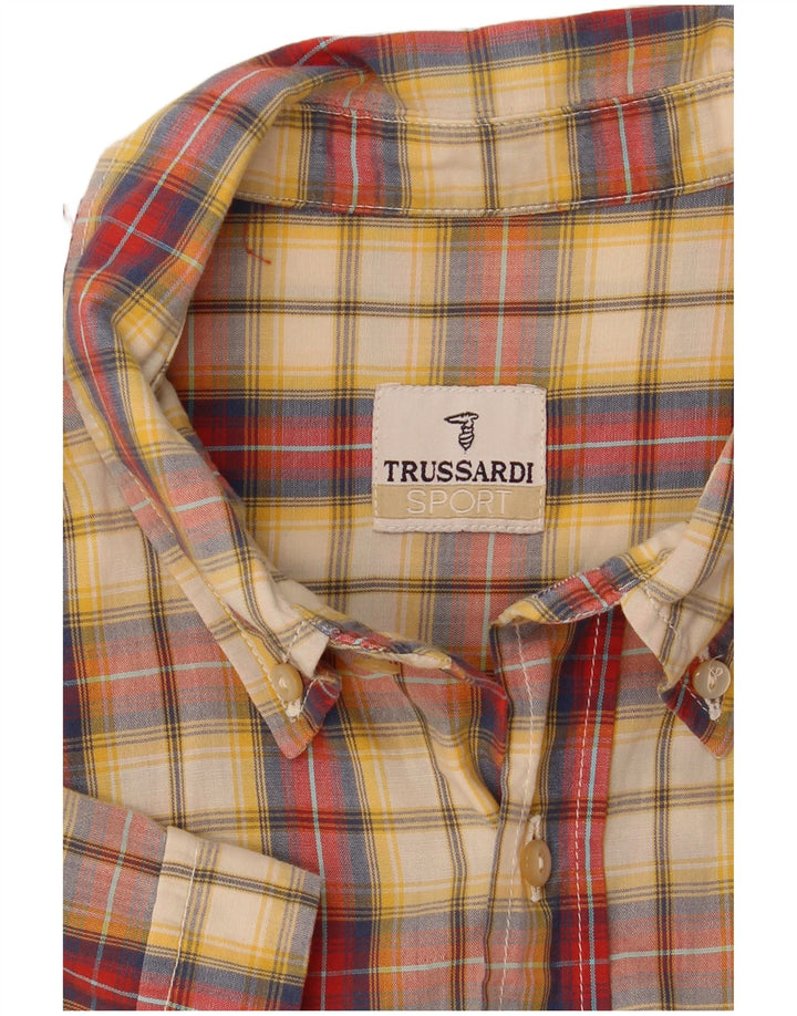 Cămașă Trussardi pentru bărbați cu mânecă scurtă, mijlocie, multicoloră
