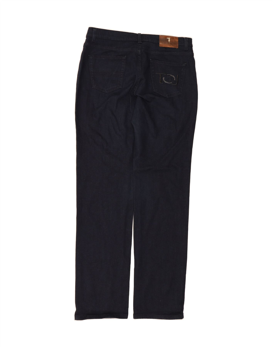 TRUSSARDI Womens Straight Jeans W33 L34 Navy Blue Cotton Vintage Trussardi and Second-Hand Trussardi from Messina Hembry 
