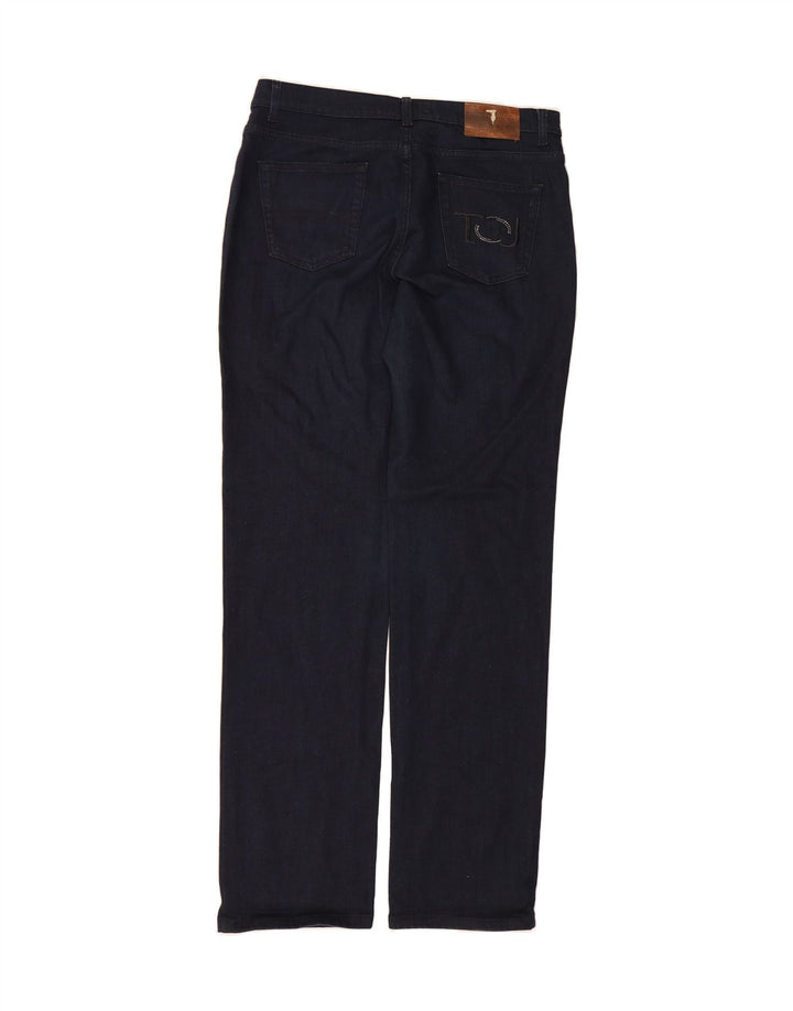 TRUSSARDI Womens Straight Jeans W33 L34 Navy Blue Cotton Vintage Trussardi and Second-Hand Trussardi from Messina Hembry 