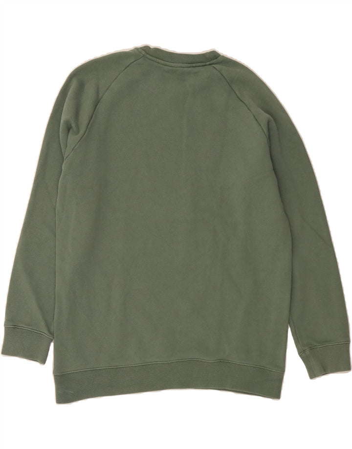 ADIDAS Mens Graphic Sweatshirt Jumper Medium Green Vintage Adidas and Second-Hand Adidas from Messina Hembry 