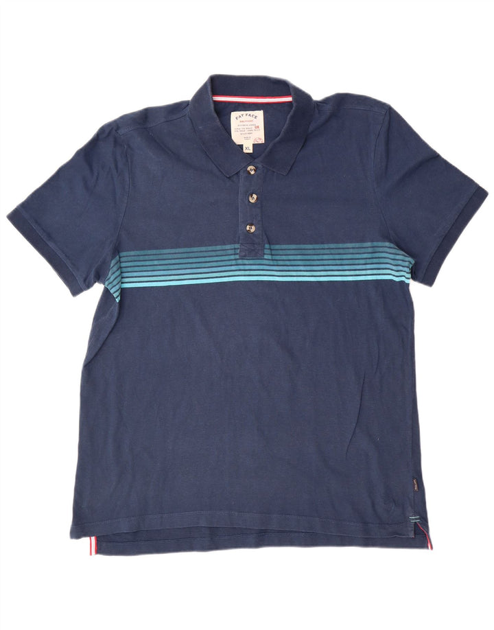 Tricou polo pentru bărbați Fat Face XL bleumarin cu dungi