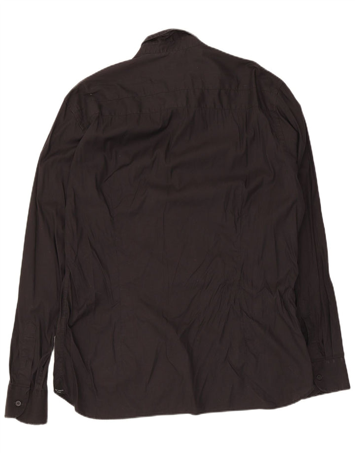 Cămașă pentru bărbați Ted Baker Mărimea 5 XL Bumbac negru