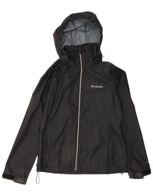 Jachetă de ploaie cu glugă Columbia Omni-Shield pentru bărbați UK 38 Nylon mediu negru