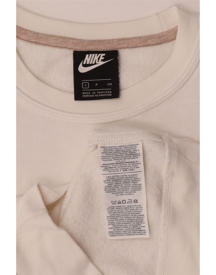 Pulover Nike pentru femei, UK 10, mic, alb, bumbac