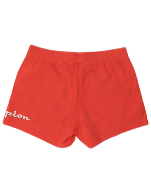 Pantaloni scurți sport grafic Champion pentru femei UK 14, bumbac portocaliu mediu