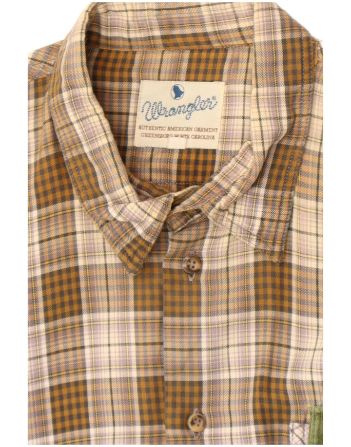 Cămașă din flanel pentru bărbați Wrangler, XL, maro, carouri