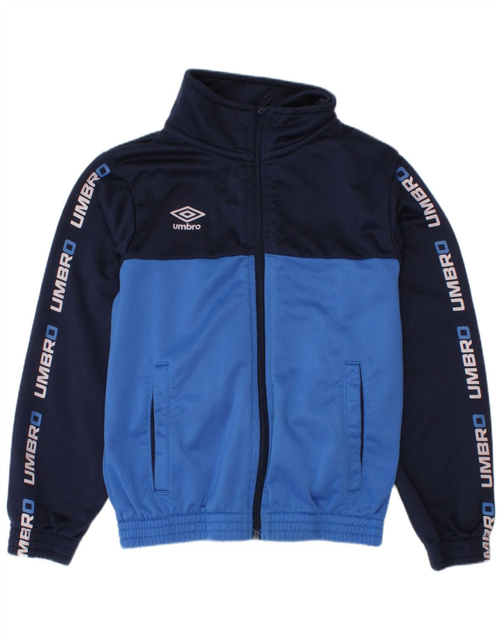 UMBRO Jachetă de trening grafică pentru băieți 7-8 ani, albastru bleumarin, color block