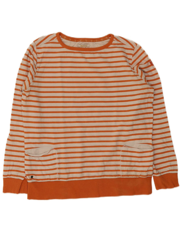 Pulover Barbour pentru femei UK 16, mare portocaliu, bumbac cu dungi