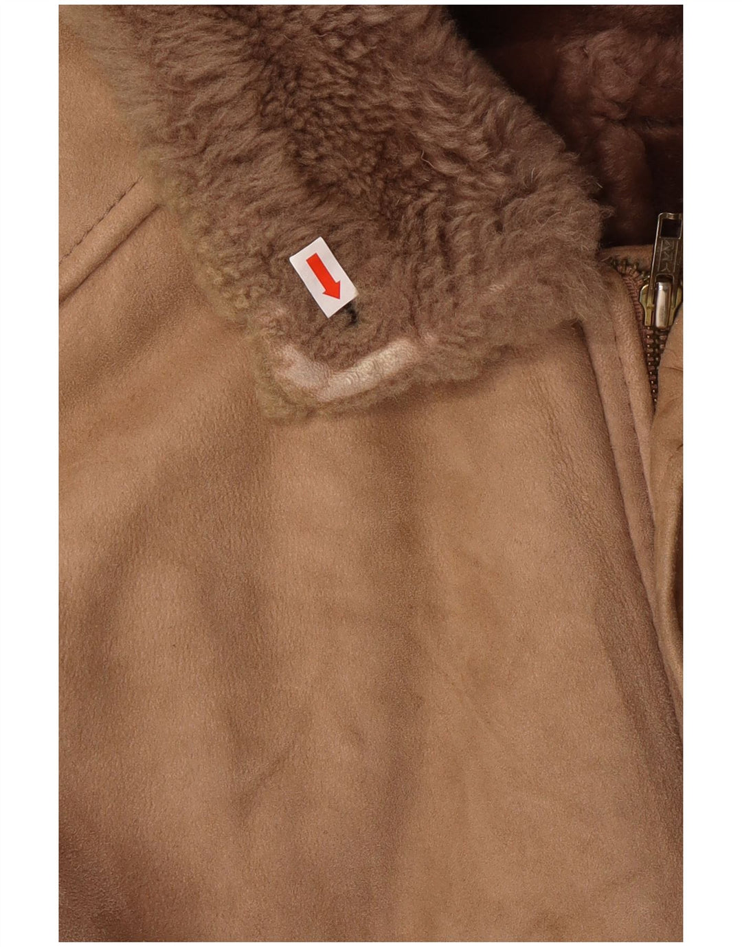 Jachetă din shearling pentru bărbați VINTAGE IT 50 mare, maro, din shearling