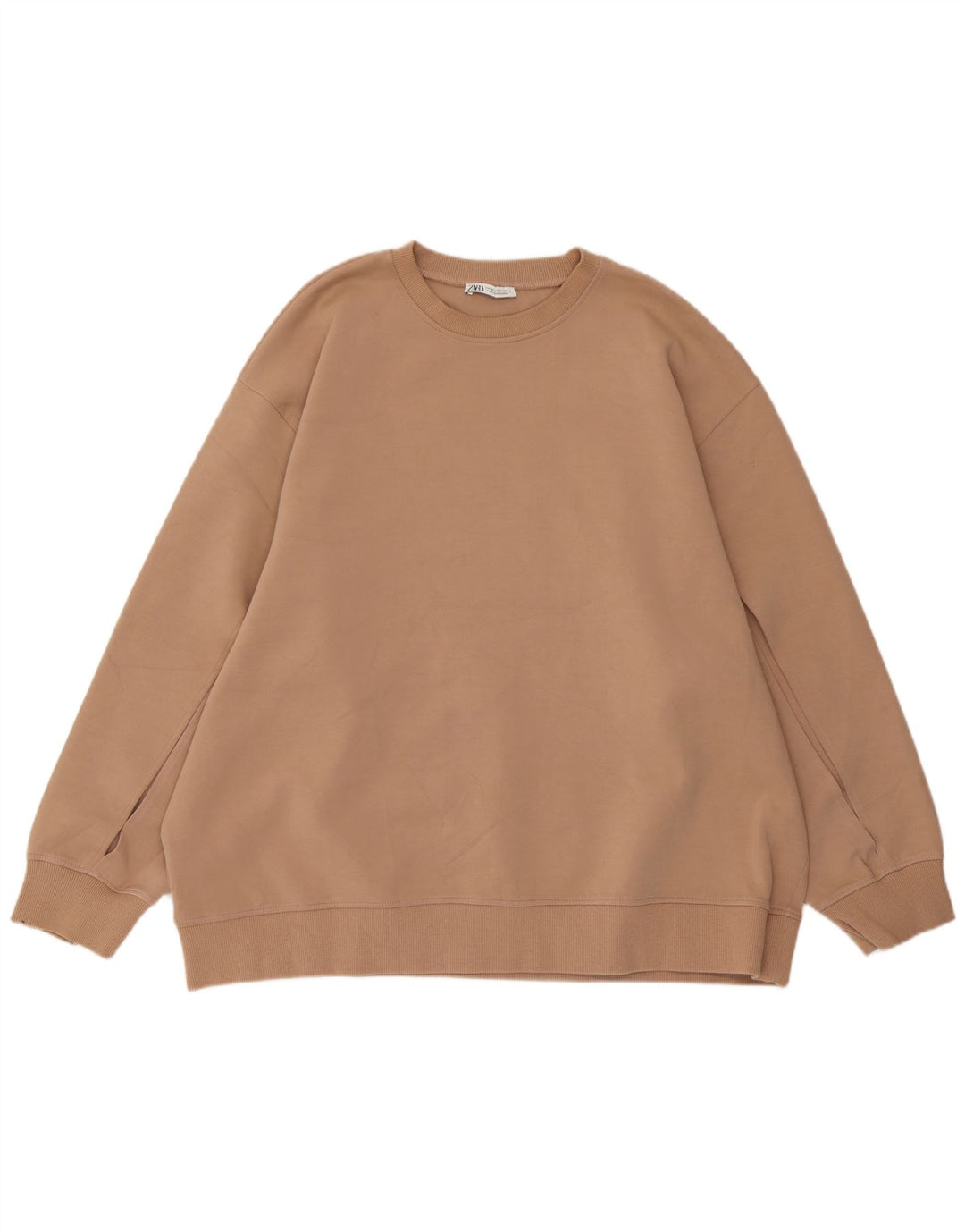 Pulover supradimensionat pentru femei Zara UK 14 Bumbac mediu bej