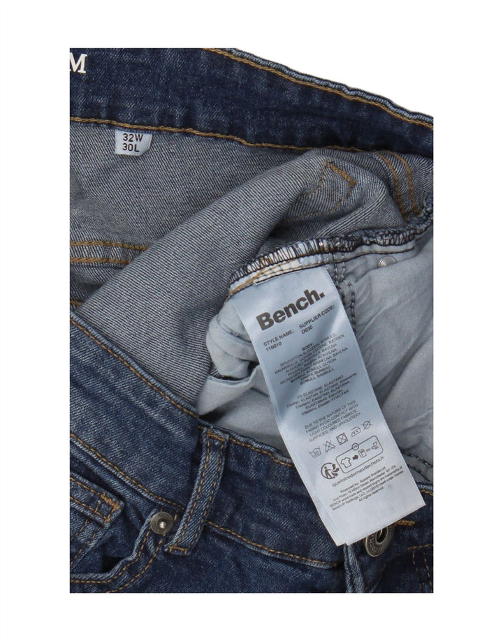 Blugi subțiri pentru bărbați Bench W32 L30 Bumbac albastru