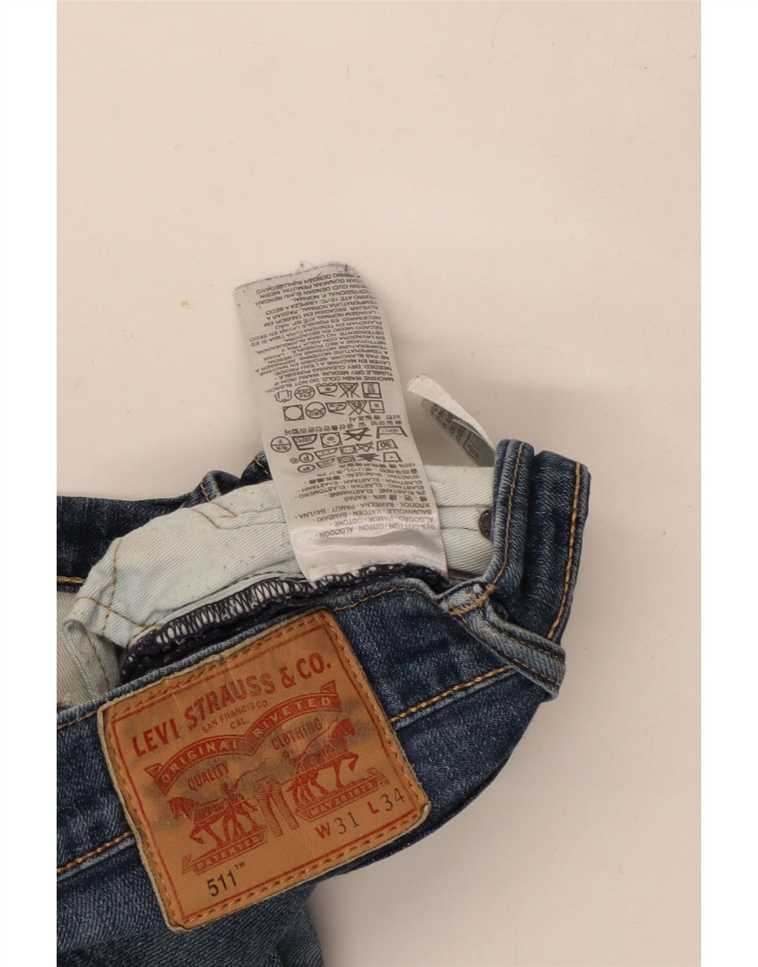 Blugi Levi's 511 Slim pentru bărbați W31 L34 Bumbac albastru
