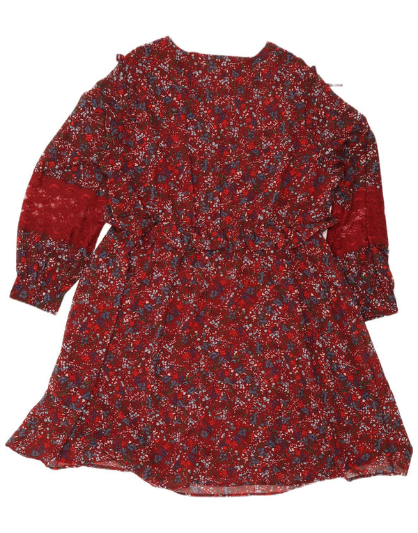 Rochie cu mâneci lungi pentru femei Joe Browns UK 20 2XL Burgundy Floral