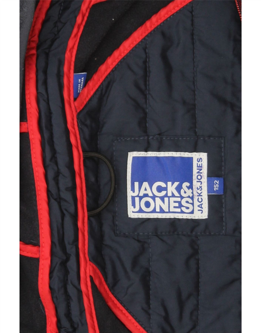 Jack & Jones Jachetă Bomber cu glugă pentru băieți 9-10 ani, albastru bleumarin, color block