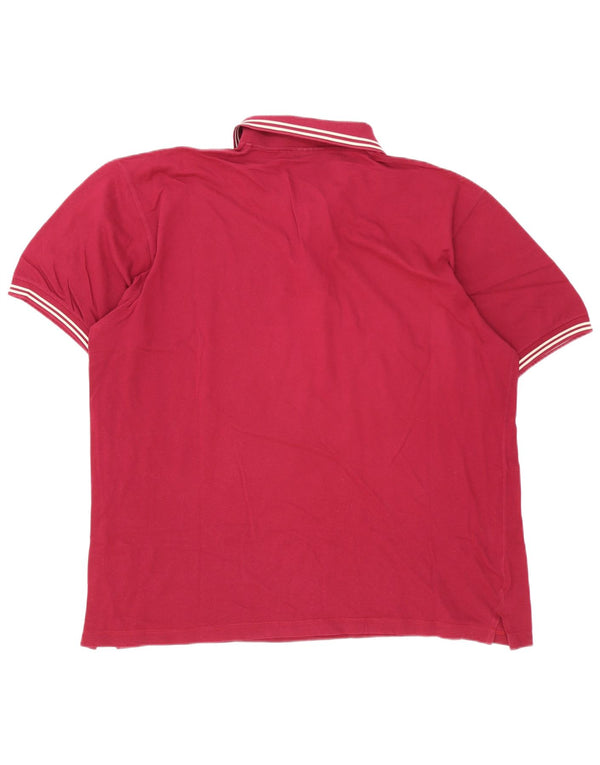 Tricou polo pentru bărbați Sergio Tacchini 2XL Burgundy cu dungi