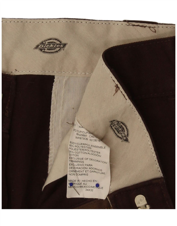 Pantaloni chino drepți pentru bărbați Dickies L34 L32 Poliester maro