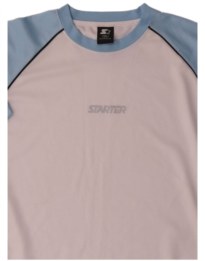 STARTER Tricou grafic pentru bărbați Top 2XL, alb, poliester color bloc