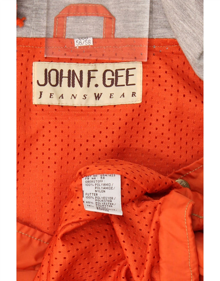 JOHN F GEE Jachetă Anorak cu glugă pentru bărbați EU 56 3XL Portocaliu Poliamidă