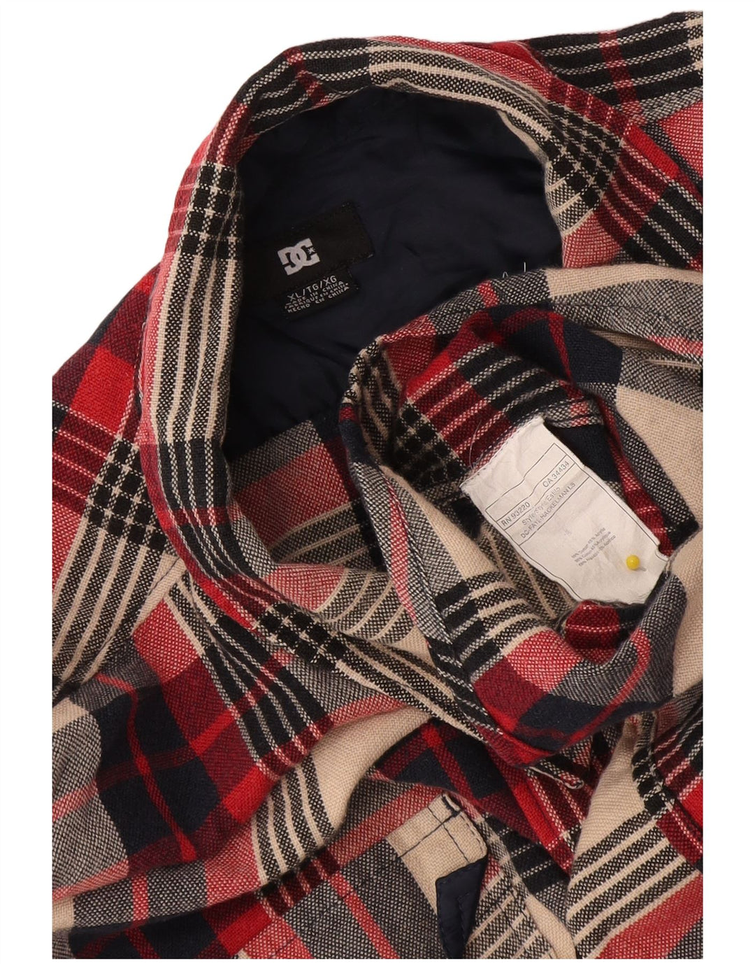 Cămașă de flanel pentru bărbați DC XL, bumbac cu carouri multicolore