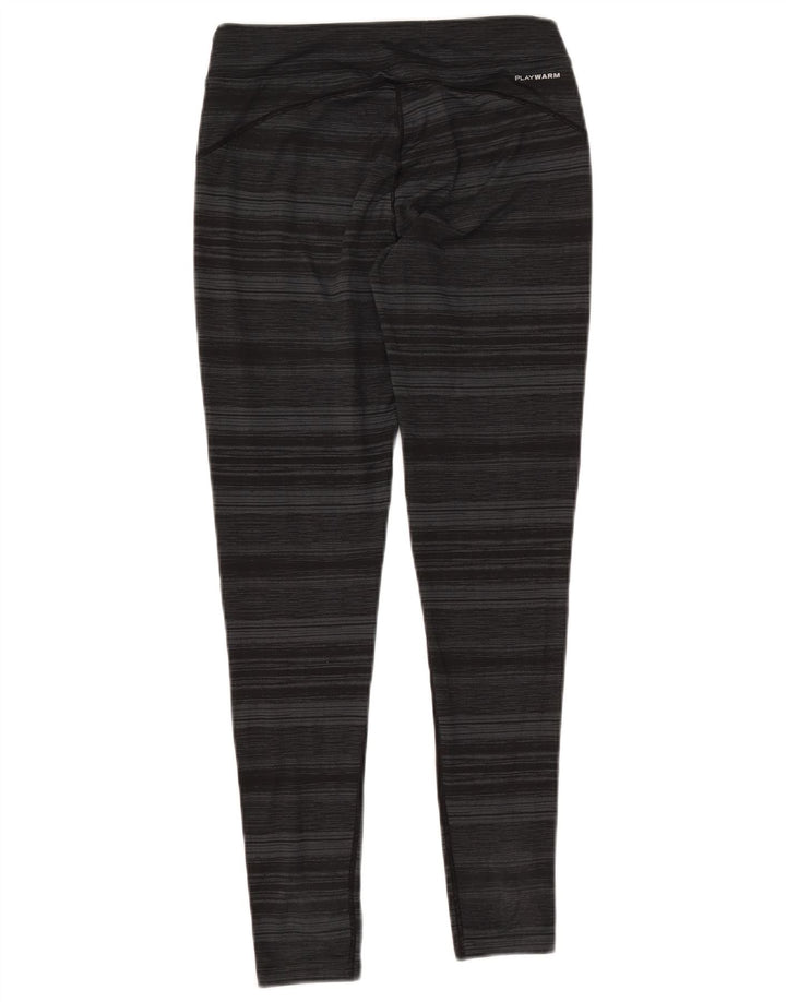 Leggings pentru damă REEBOK UK 10, gri mic, poliester cu dungi