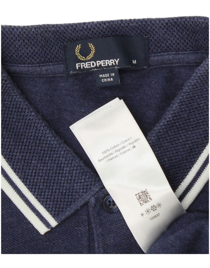 FRED PERRY Tricou polo pentru bărbați, bumbac, albastru bleumarin mediu